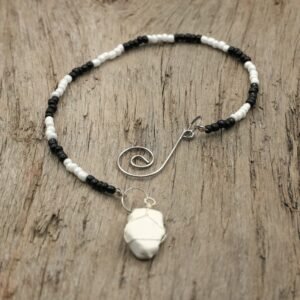 White Beach Tile Suncatcher / Rearview Mirror Hanger