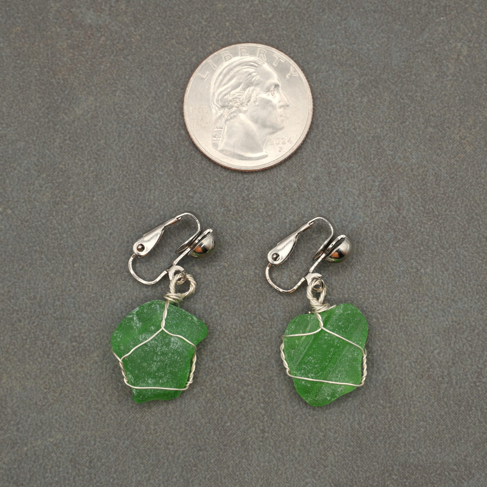 Beach Glass Clip-on Earrings - Image 6