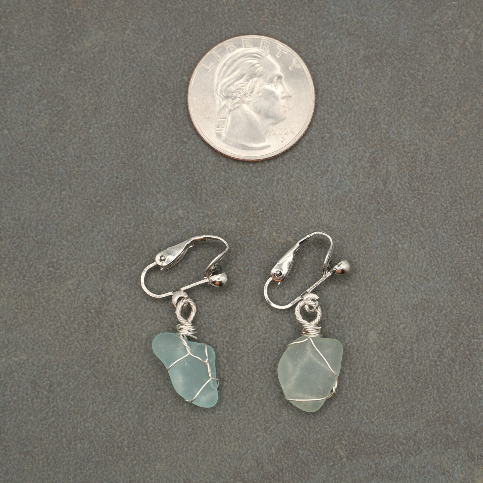 Beach Glass Clip-on Earrings - Image 5