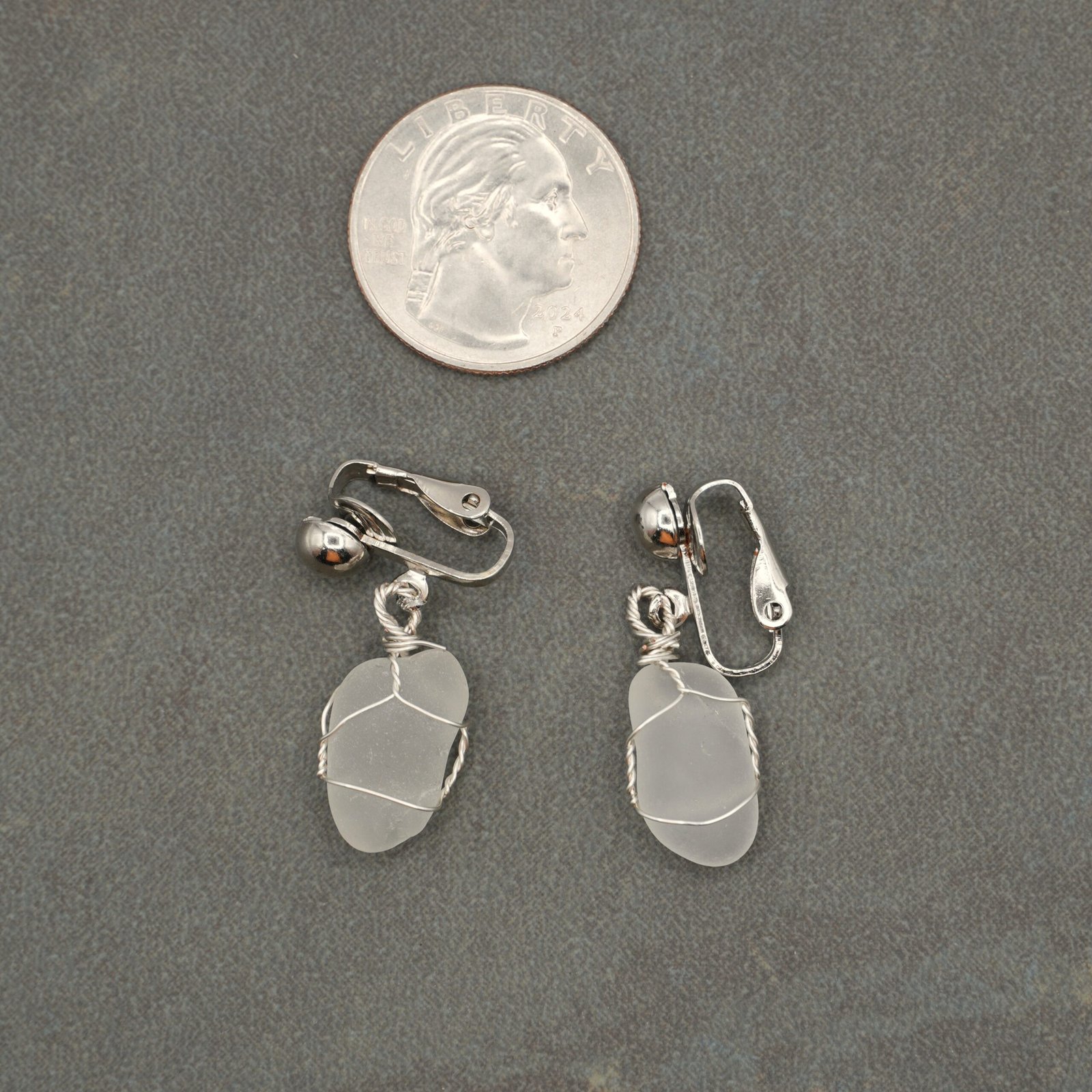 Beach Glass Clip-on Earrings - Image 4