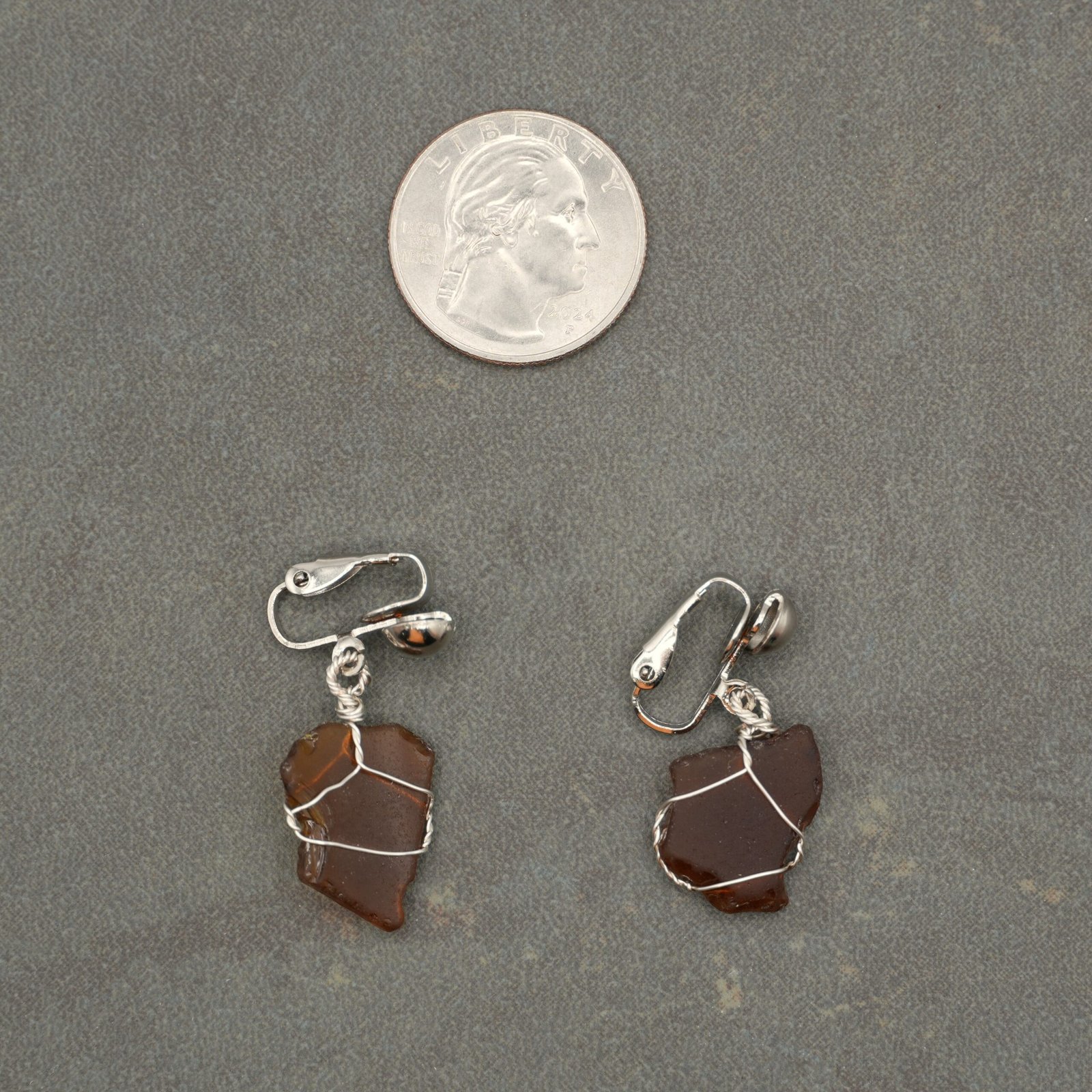 Beach Glass Clip-on Earrings - Image 3